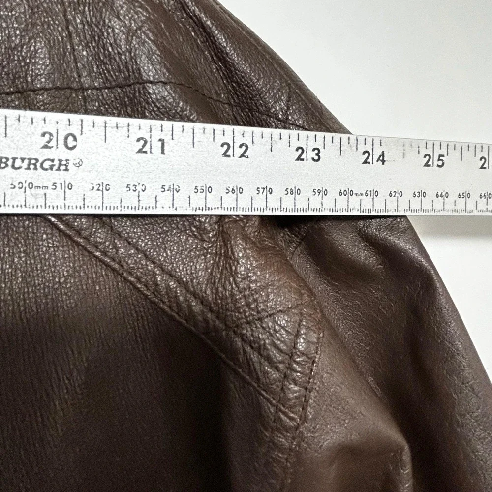 VTG Spiegel Leather Safari Photographer Utility Jacket Brown Chore Mens XLT Tall
